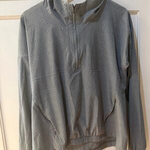 Calla Light Gray Quarter-Zip Pullover wind breaker